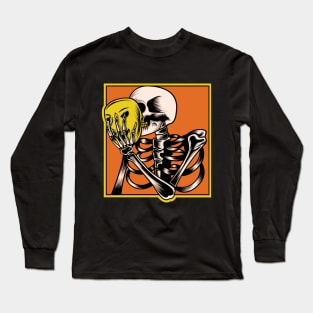 Clowned Skeleton Behind the Yellow Mask Long Sleeve T-Shirt